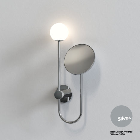 Astro Orb Bathroom Light with Mirror, Polished Chrome IP44 –  from Amos Lighting + Home