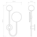 Astro Orb Bathroom Light with Mirror, Polished Chrome IP44  – from Amos Lighting + Home