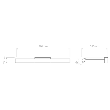 Astro Renoir 520 Picture Light Matt Nickel  – from Amos Lighting + Home