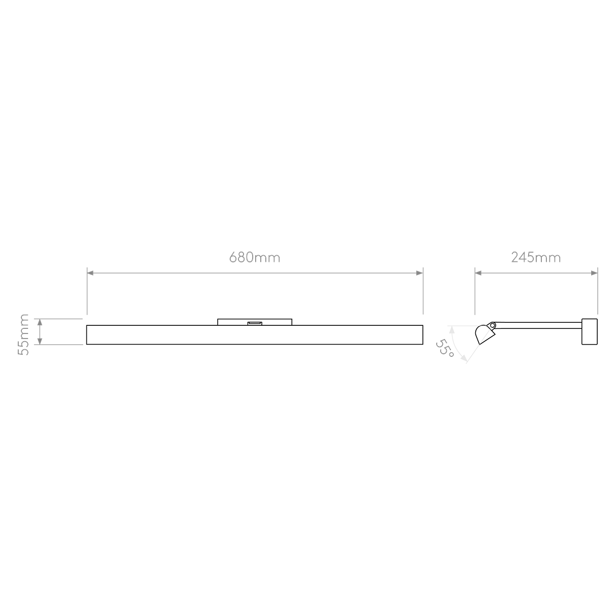 Astro Renoir 680 Picture Light Matt Nickel  – from Amos Lighting + Home