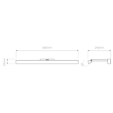 Astro Renoir 680 Picture Light Matt Nickel  – from Amos Lighting + Home