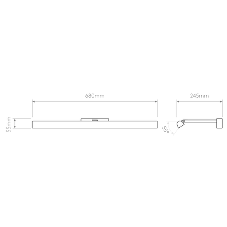 Astro Renoir 680 Picture Light Matt Nickel  – from Amos Lighting + Home