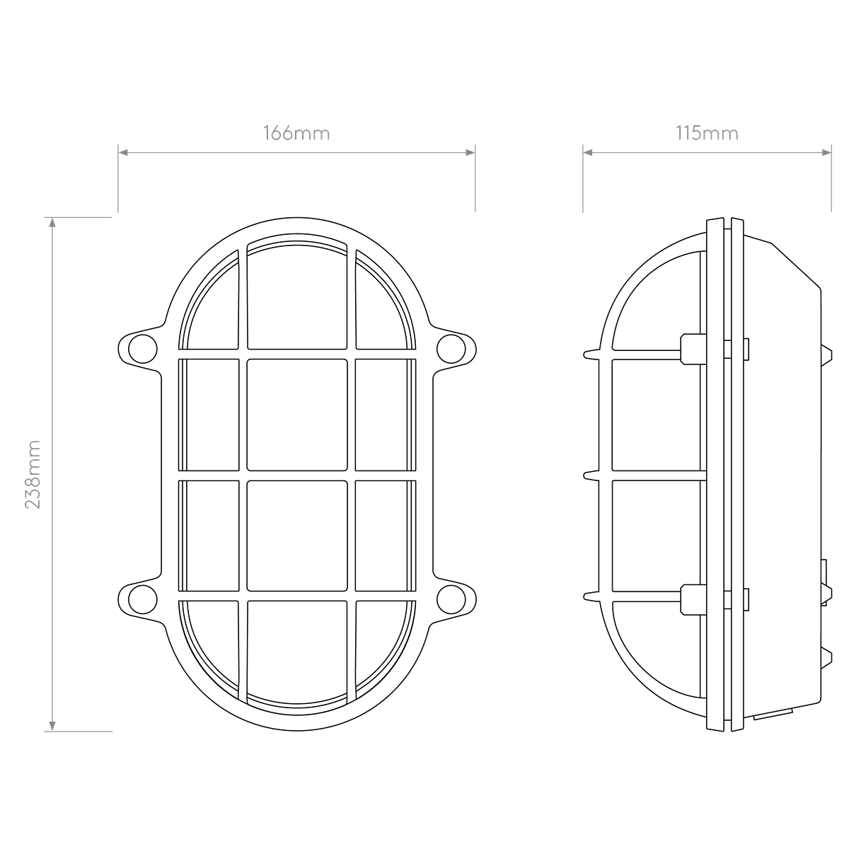 Astro Thurso Oval Outdoor Wall Light Brass  – from Amos Lighting + Home