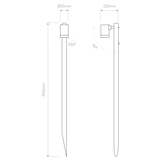 Astro Bayville Spike Spot 900 Textured Black Outdoor Spotlight