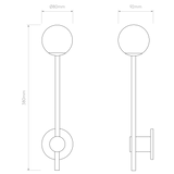 Astro Orb Single Matt Black Bathroom Wall Light