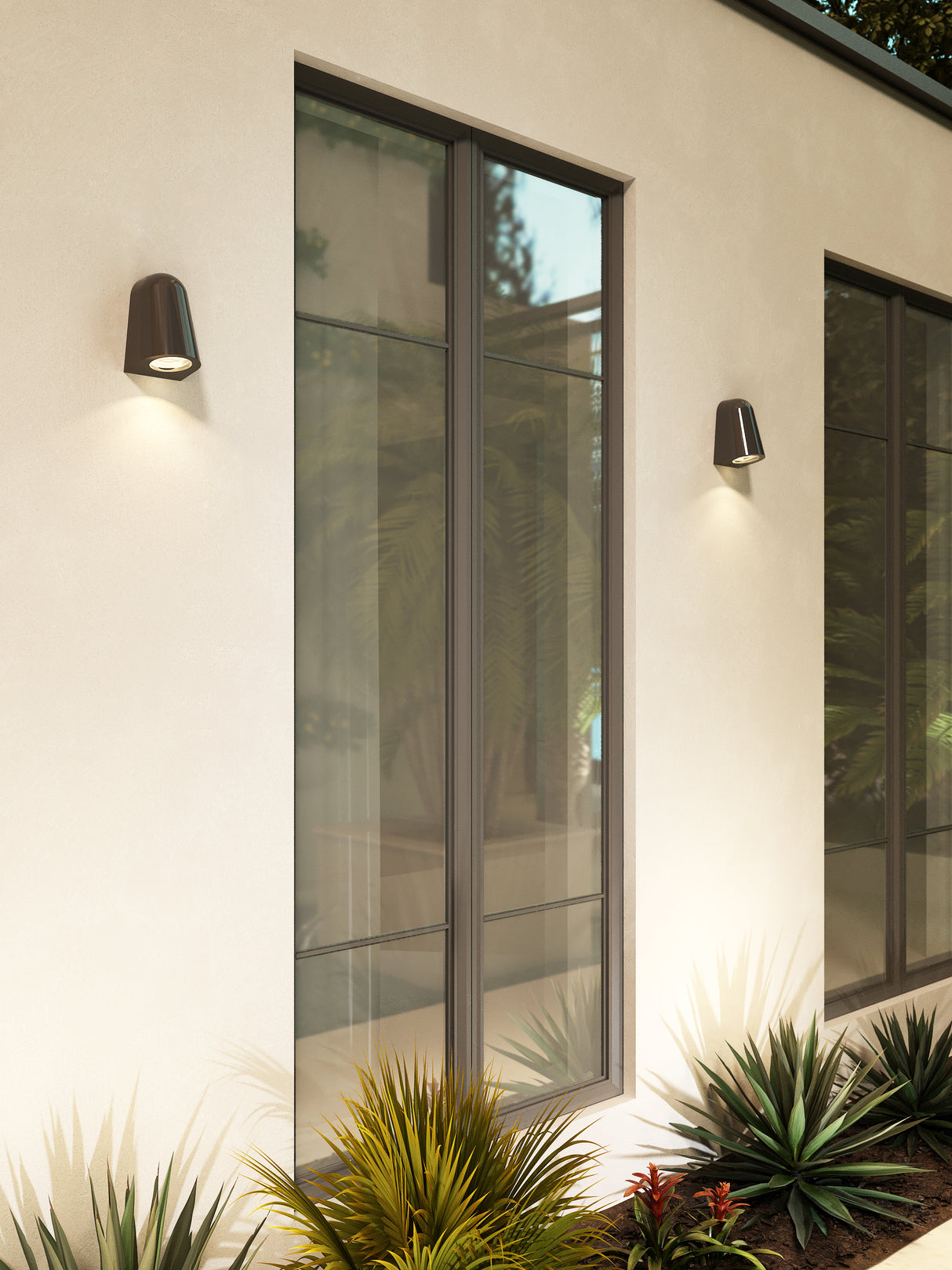 Astro Mast Light Gloss Glaze Black Coastal Wall Light