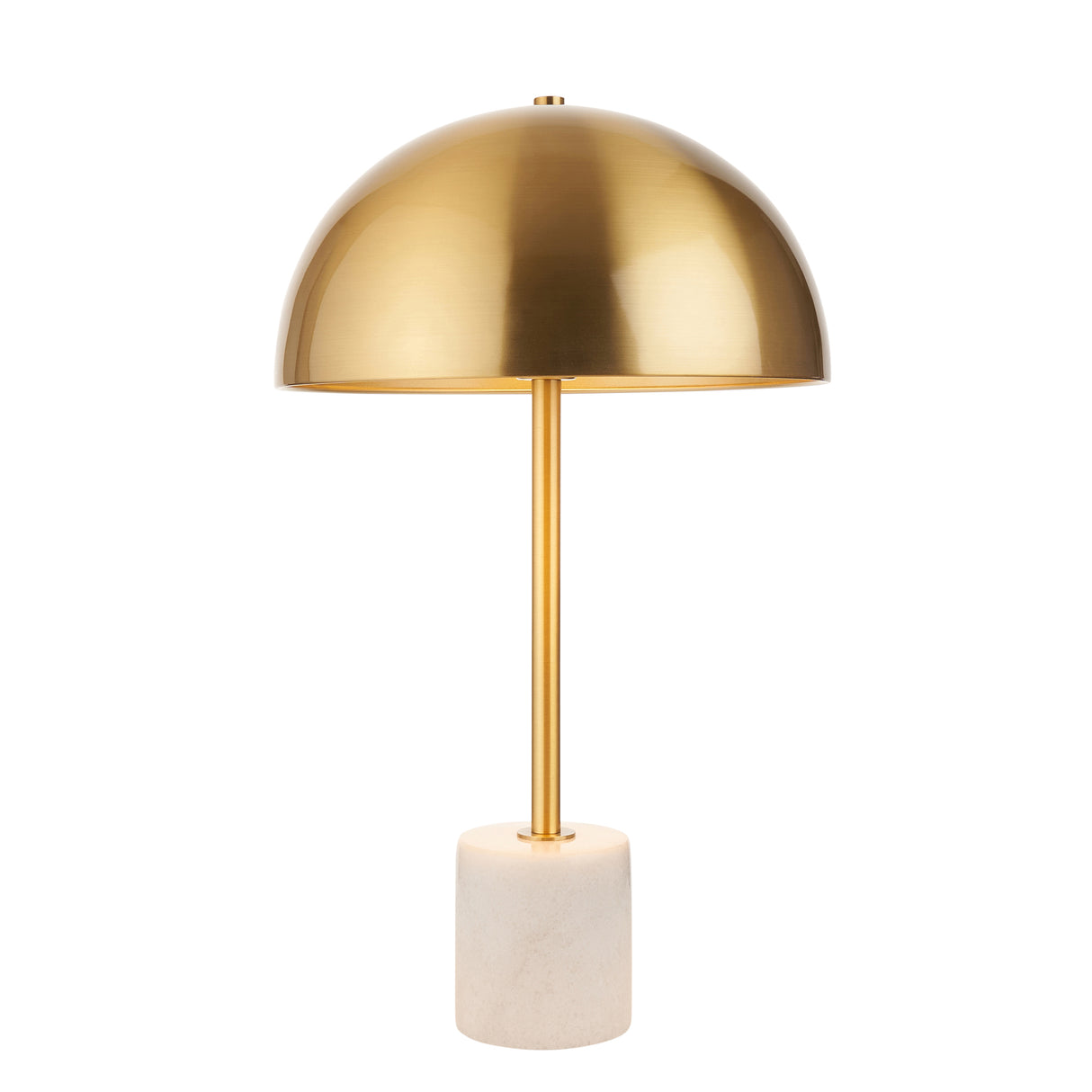 Amos Ronde Brushed Brass & Marble Table Lamp