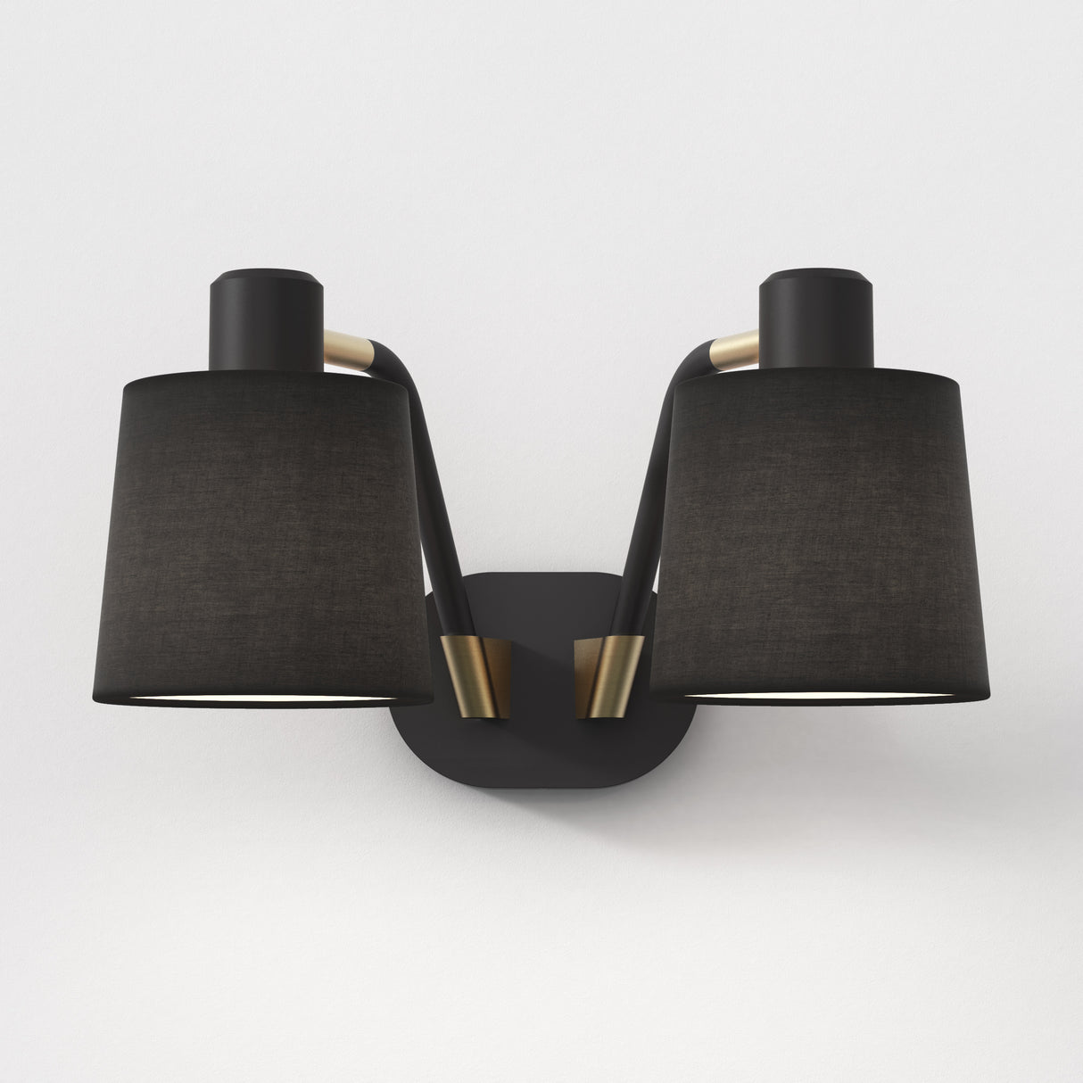 Astro Edward Twin Base Matt Black Interior Wall Light
