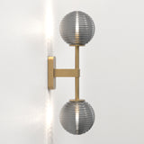 Astro Tacoma Twin Antique Brass Bathroom Wall Light
