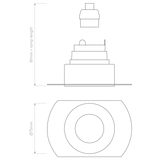 Astro Trimless Slimline Round Fixed Fire-Rated IP65 Matt White Bathroom Downlight