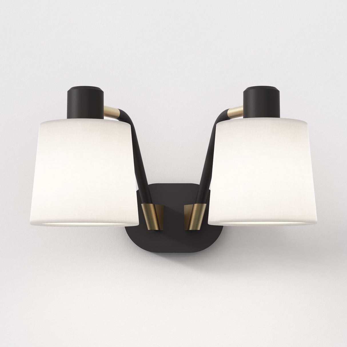 Astro Edward Twin Base Matt Black Interior Wall Light