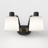 Astro Edward Twin Base Matt Black Interior Wall Light