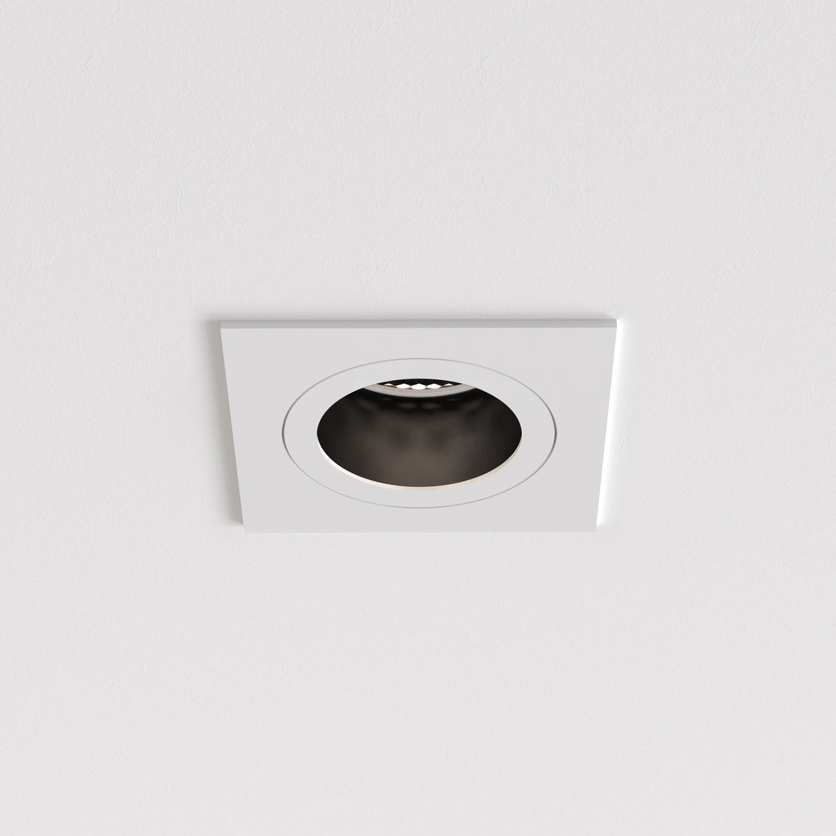 Astro Pinhole Slimline Square Fixed Fire-Rated IP65 Matt White Bathroom Downlight
