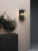 Astro Messina Twin Textured Black Outdoor Wall Light