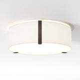 Astro Salina 400 Interior Ceiling Light White Fabric/Bronze