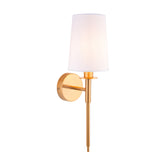 Amos Cadhay Vintage Brass Wall Light with Shade