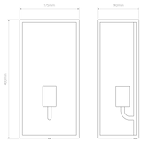 Astro Messina 200 Textured Black Outdoor Wall Light