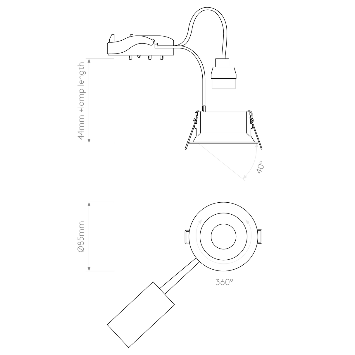 Astro Minima Round Adjustable Matt White Interior Downlight