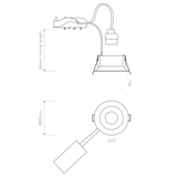 Astro Minima Round Adjustable Matt White Interior Downlight