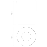 Astro Kos Round 100 LED Textured White Outdoor Downlight