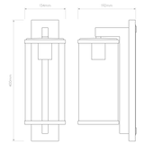 Astro Pimlico 400 Bronze Outdoor Wall Light
