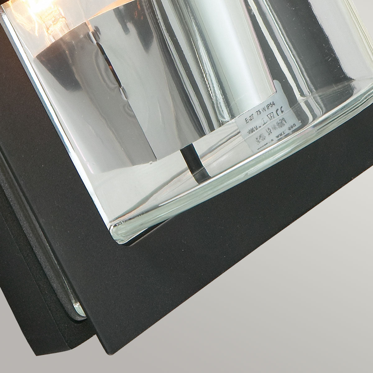 Norlys Basel Wall Light- Black With Clear Glass