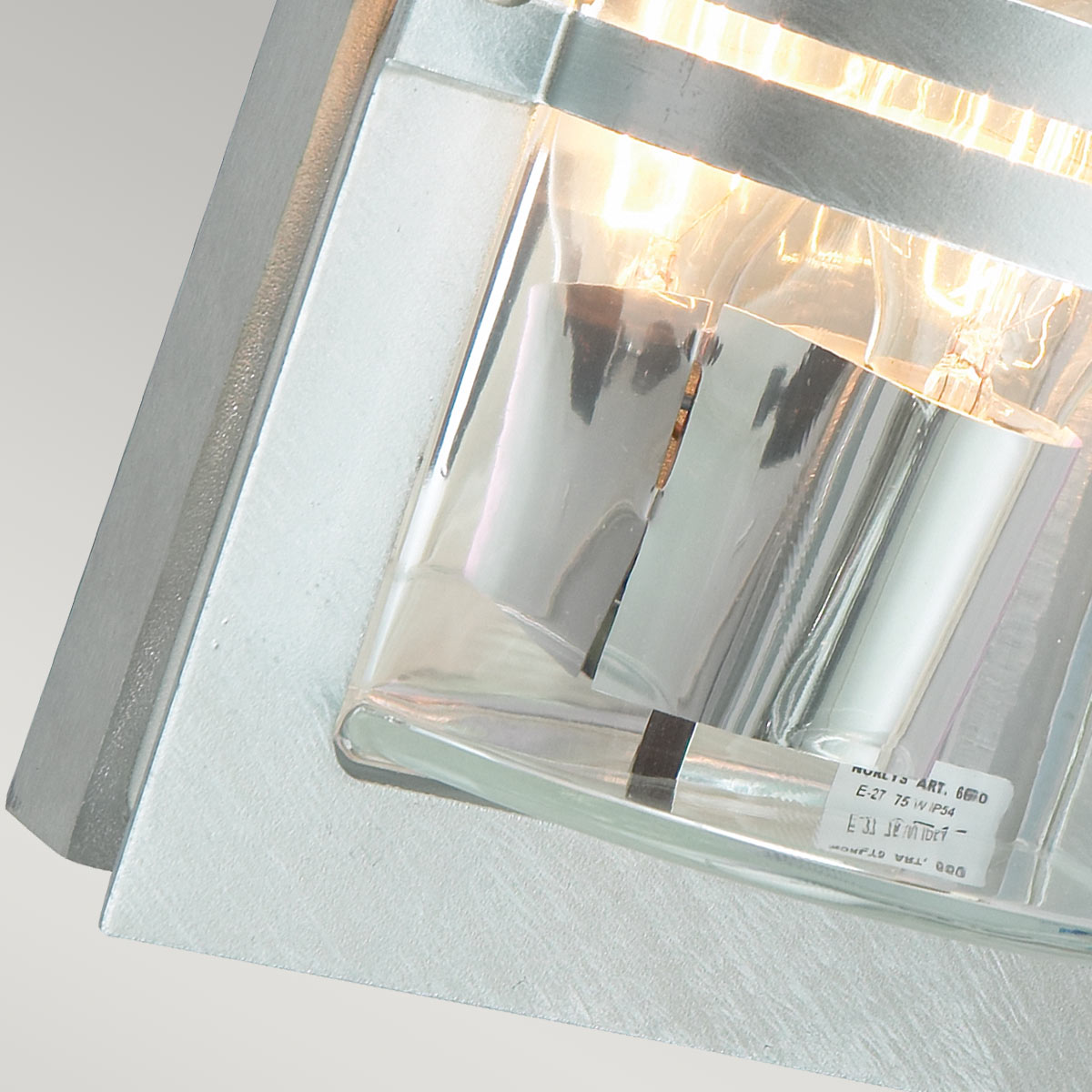 Norlys Basel Wall Light - Galvanised With Clear Glass