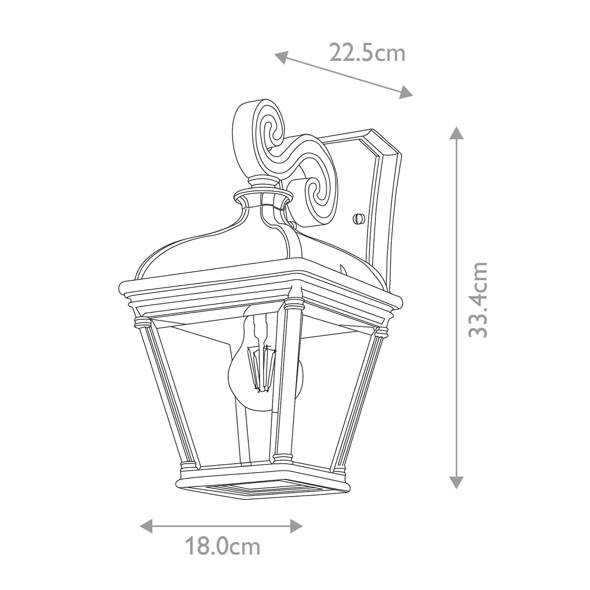 Elstead Bayview 1 Light Medium Wall Lantern