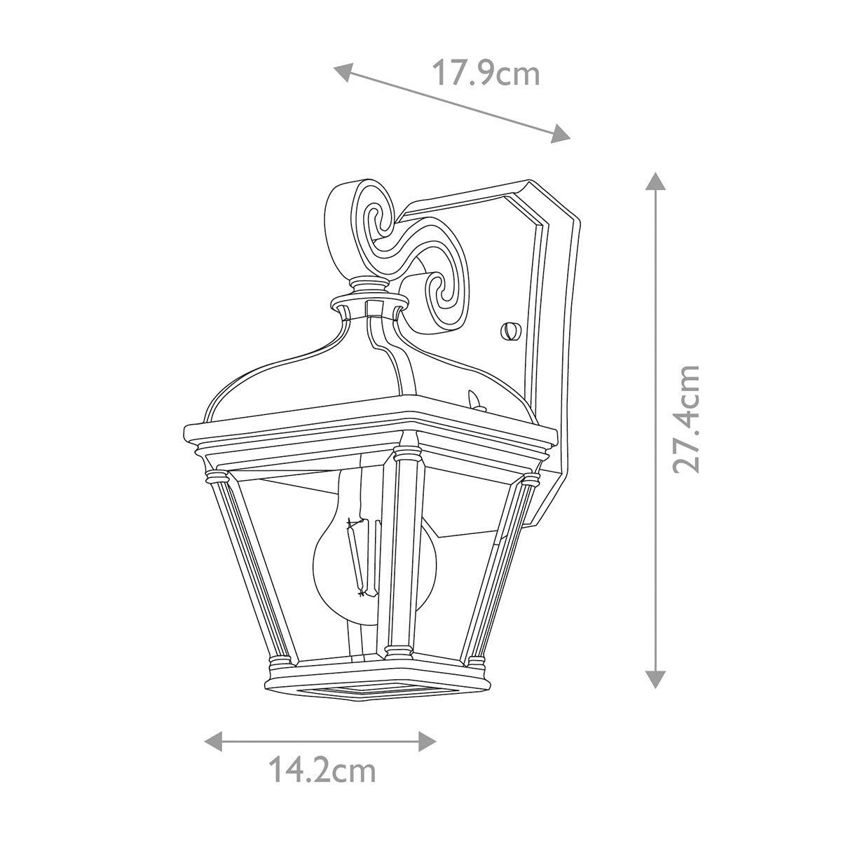 Elstead Bayview 1 Light Small Wall Lantern