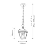 Elstead Bayview 1 Light Medium Chain Lantern