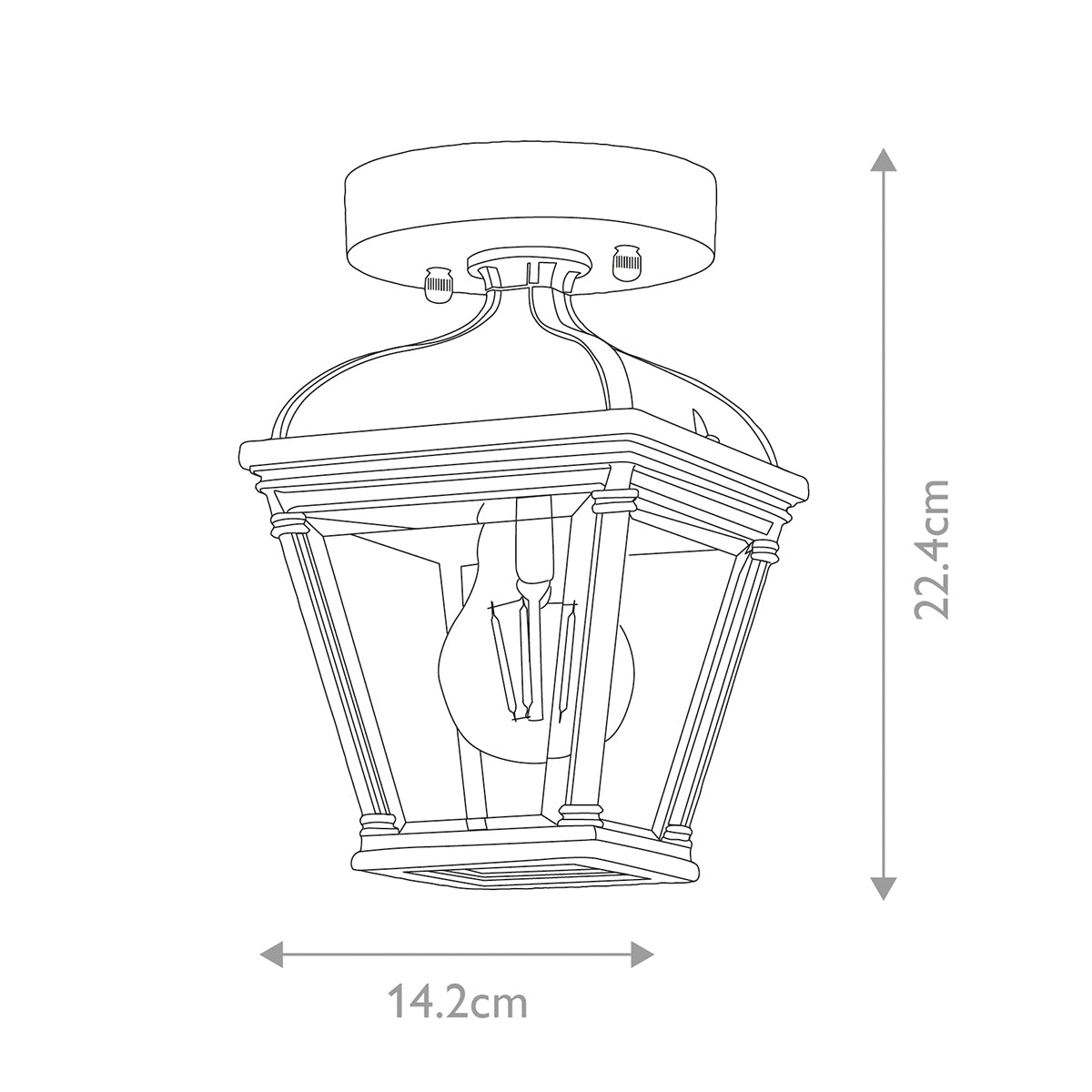Elstead Bayview 1 Light Porch Lantern