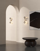 Astro Tacoma Twin Antique Brass Bathroom Wall Light