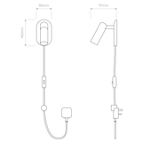 Astro Gio Matt White Plug-In Reading Light