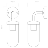 Astro Tressino Textured Black Outdoor Wall Light