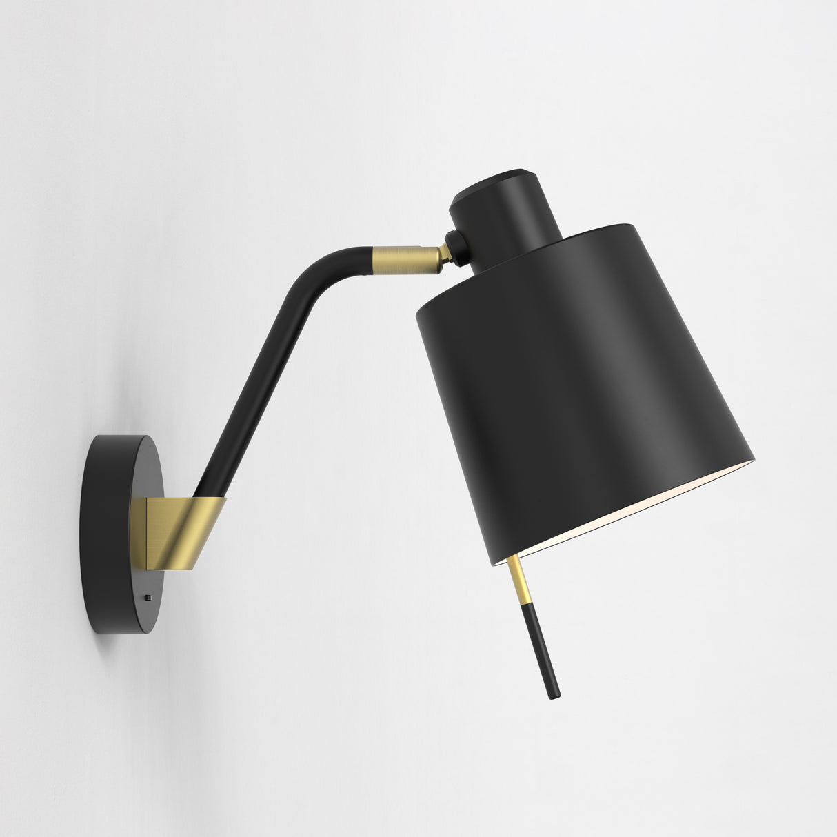 Astro Edward Wall Base Switched Matt Black Interior Wall Light