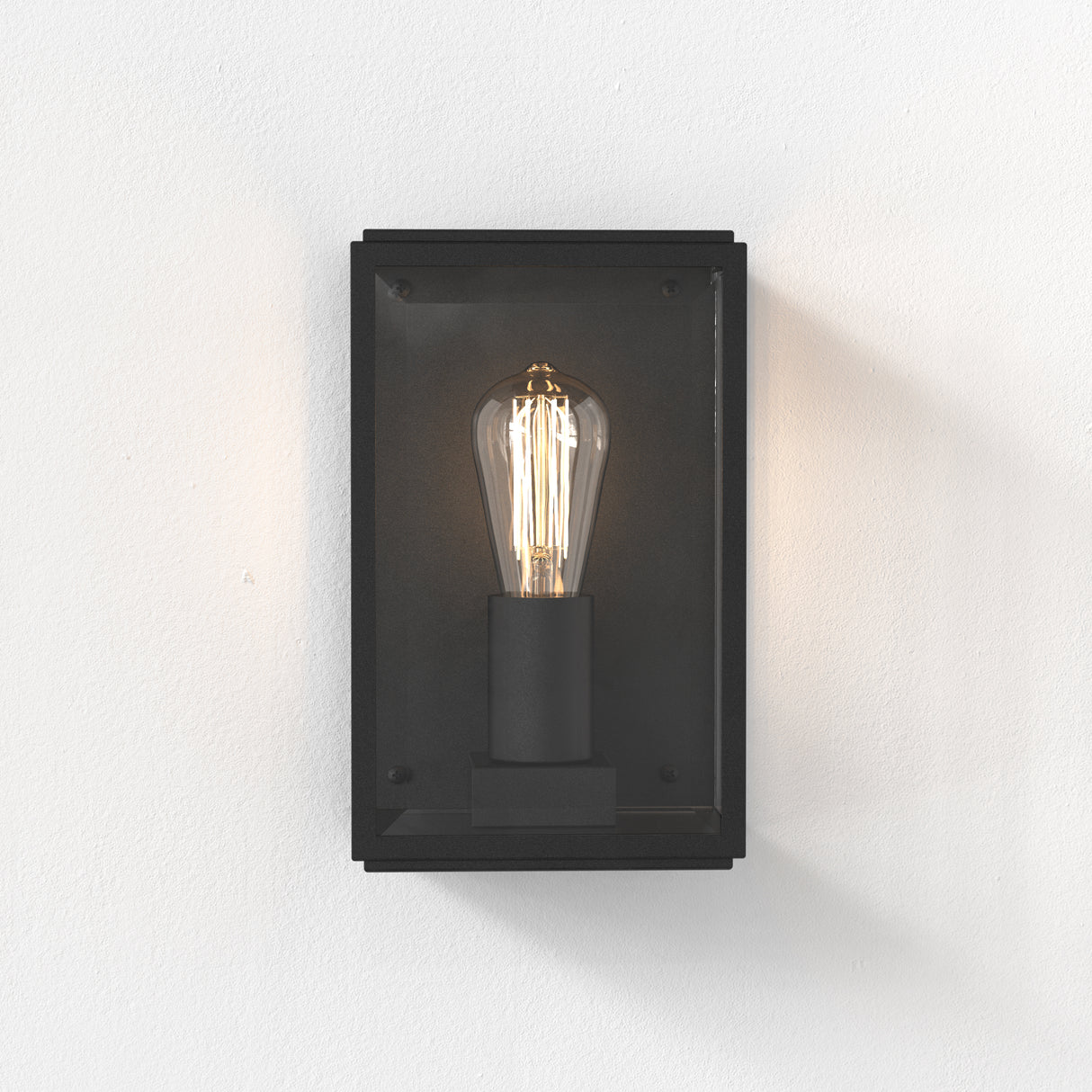 Astro Homefield 160 Textured Black Outdoor Wall Light