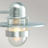 Norlys Bergen 1 Light Wall Lantern - Galvanised