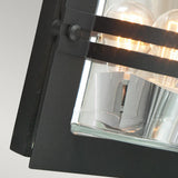 Norlys Bern 1 Light Wall Lantern - Black With Clear Glass