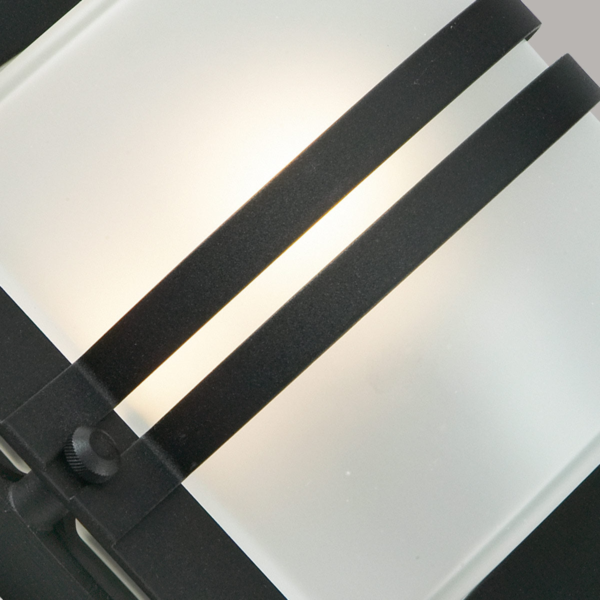 Norlys Bern 1 Light Wall Lantern - Black With Frosted Glass