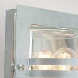 Norlys Bern 1 Light Wall Lantern - Galvanised With Clear Glass
