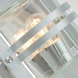 Norlys Bern 1 Light Wall Lantern - Galvanised With Clear Glass