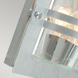 Norlys Bern 1 Light Wall Lantern - Galvanised With Clear Glass