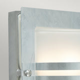 Norlys Bern 1 Light Wall Lantern - Galvanised With Frosted Glass