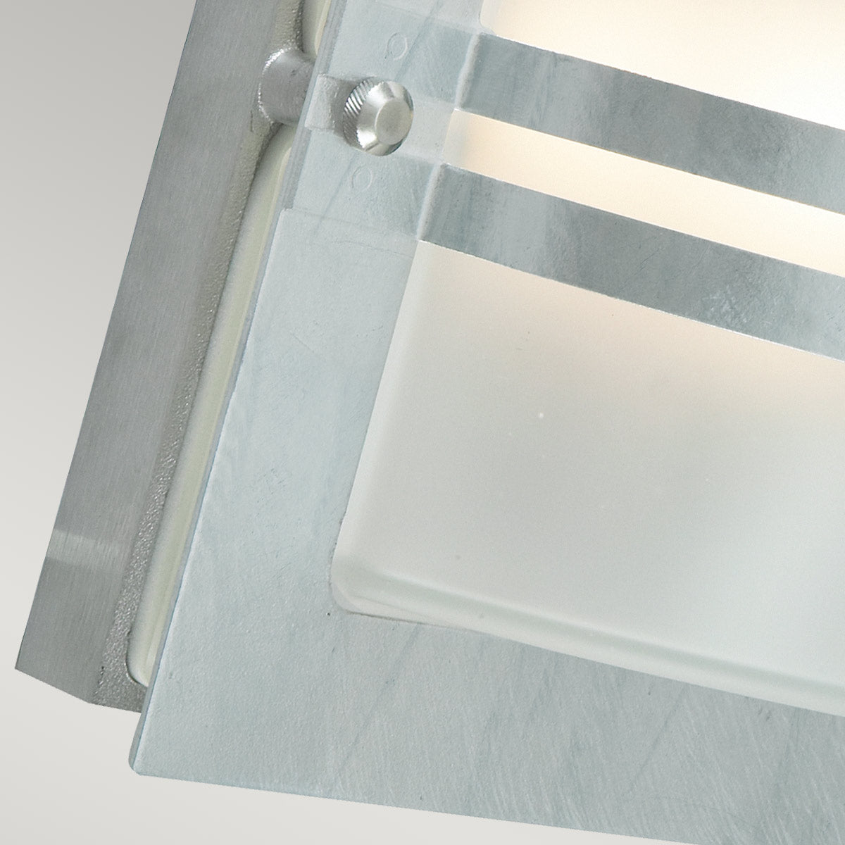 Norlys Bern 1 Light Wall Lantern - Galvanised With Frosted Glass