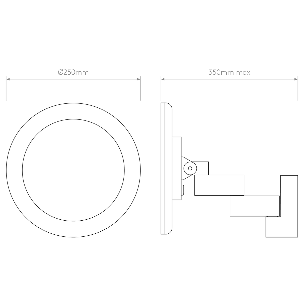 Astro Niimi Round LED Polished Chrome Bathroom Magnifying Mirror