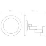 Astro Niimi Round LED Polished Chrome Bathroom Magnifying Mirror