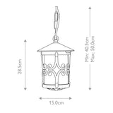 Elstead Hereford 1 Light Porch Chain Lantern