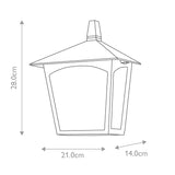 Elstead York 1 Light Flush Lantern