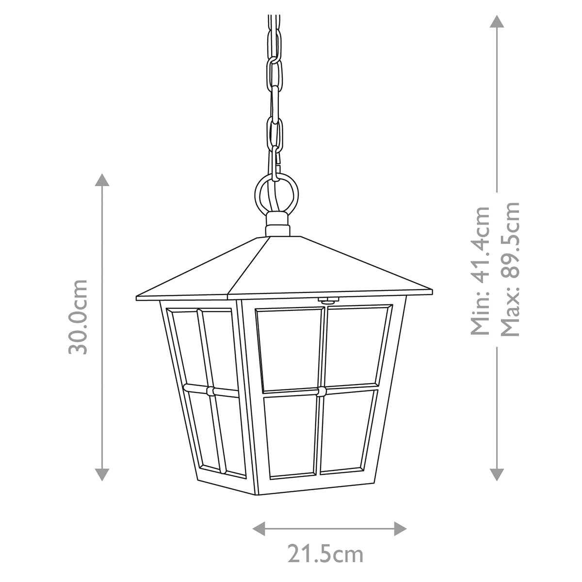 Elstead Canterbury 1 Light Chain Lantern