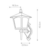 Elstead York 1 Light Wall Up Lantern